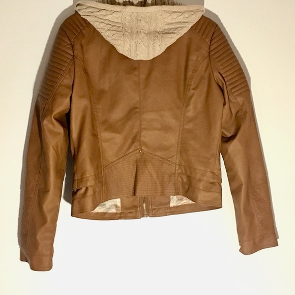 Ci Sono Cavalini Camel Faux Leather Jacket - Picture 4 of 8